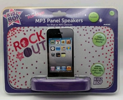NEW Kidz Bop MP3 Panel Speakers by Sakar – Portable Flat AUX Speaker – Sealed - Image 1 of 2