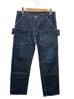 A BATHING APE Double Knee Pants Indigo L Used - Image 1 of 4