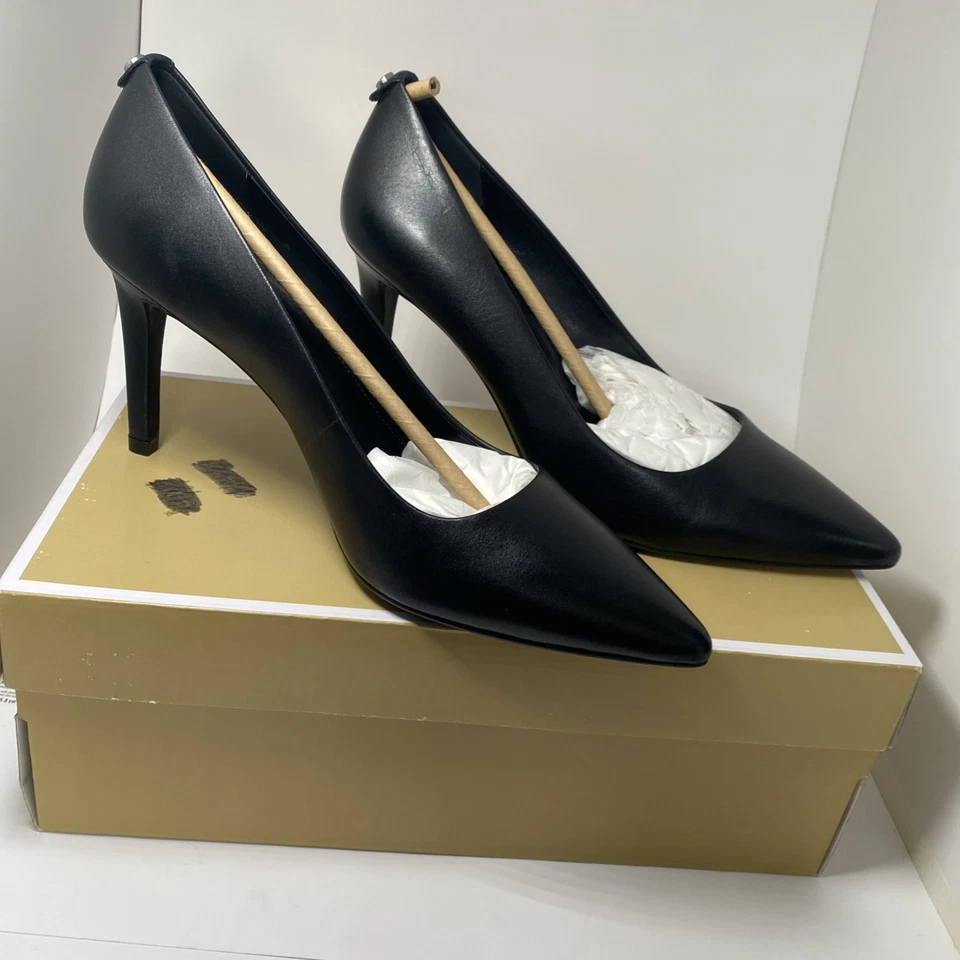 Michael Kors Womens Dorothy Leather Pointed Toe Classic PUMPS Black Size 8.5 0