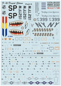 F-16 Desert Storm Part-3 1/48 Print Scale 48-333 - Bild 1 von 2