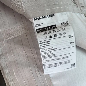IKEA ANNAKAJSA Room darkening curtains, pair, Light Grey, 145x250 cm 805.834.28 - Picture 1 of 5