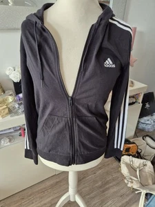 Jacke Herren Damen Unisex M Kapuze Schwarz Adidas - Bild 1 von 2