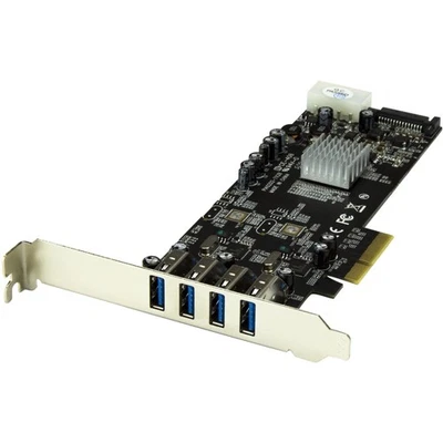 Startech 4 Port Dual Bus Pci Express [pcie] Superspeed Usb 3.0 Card Adapter With - Image 1 of 4