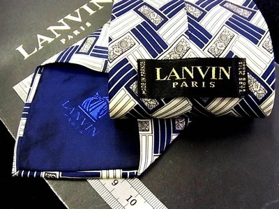 LANVIN Luxury Necktie Tie Ties Mens Unisex ALL SILK 100 Multicolor Gorgeous #96 Foto 1 de 2