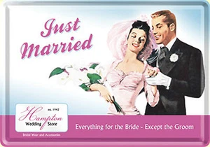 Nostalgic Art Just Married Wir heiraten Hochzeit Wedding Store Brautausstatter * - Bild 1 von 4