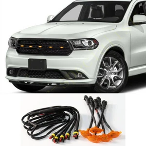 For Dodge Durango 2011-2021 Front Grille LED Light Raptor Style Grill Cover 5Pcs - Picture 1 of 2