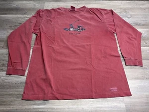 Life is Good Langarm T-Shirt Hockey Wipe Out Grafik Tee Faded Pink Gr. Large - Bild 1 von 9