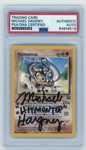 PSA Signed Micheal Haigney Hitmontop 37 Black Star Promo Pokemon Card - Picture 1 of 2