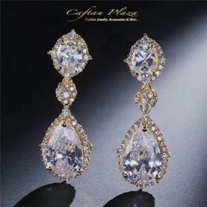Pendientes Lujo de Circonita AAA Cristales Swarovski Stellux™ Oro 18K - Imagen 1 de 5