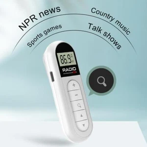 Clip Mini Digital Portable Pocket Lavalier FM Radio Rechargeable H0 Stereo V5 - Picture 1 of 16