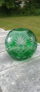 Vintage Tiffany & Co Two Color Cut Glass Spherical Vase - Picture 1 of 4