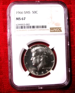 1966 SMS 50c Kennedy Half Dollar - NGC MS 67 - SKU#: 42499 - Picture 1 of 4