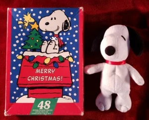 Lote De Colección 1965 Springbok Navidad Peanuts Snoopy Puzzle Sello; 2011 Ty Snoopy - Imagen 1 de 8
