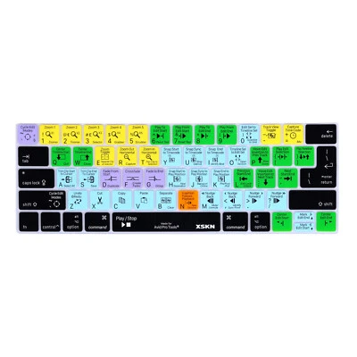 XSKN Avid Pro Tools Shortcuts Keyboard Cover for Macbook Pro 13.3/15.4 Touch Bar - Image 1 of 4