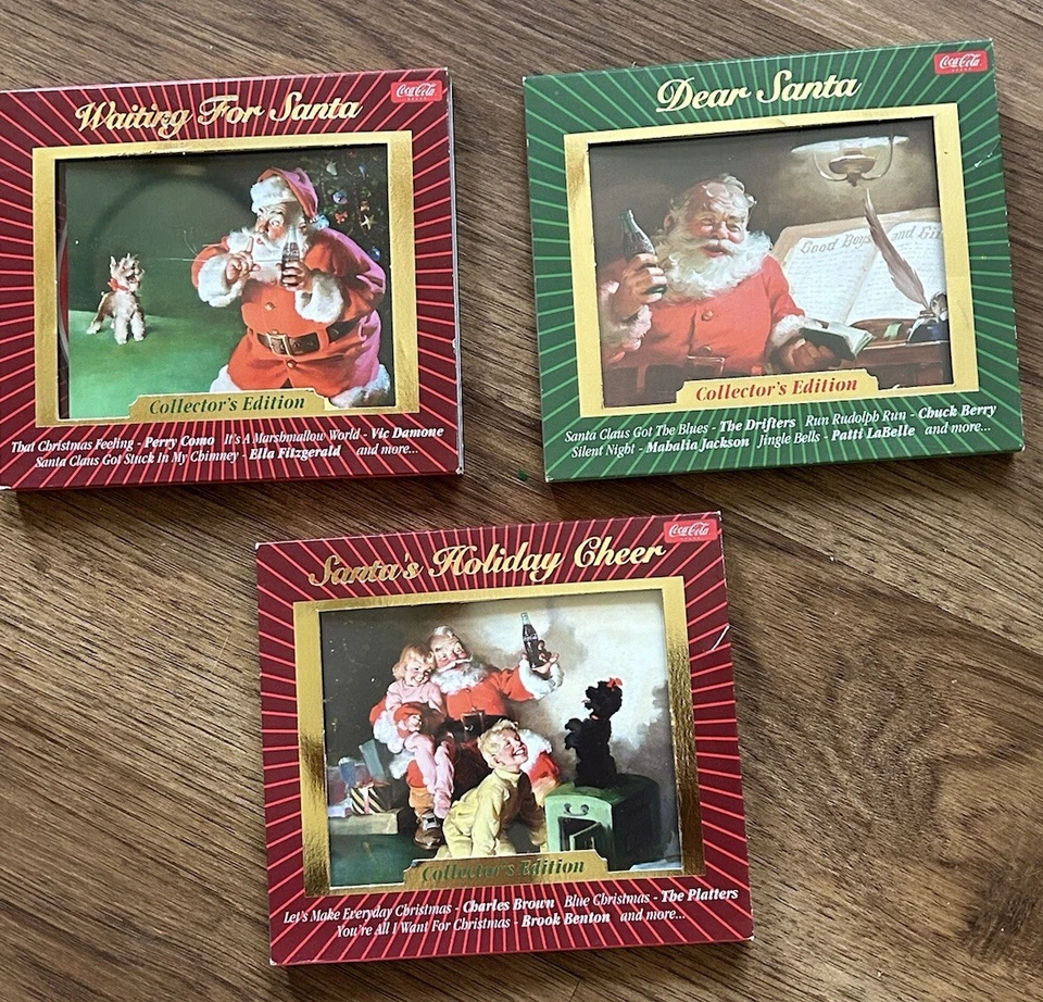 Christmas Music CD's 3 of Coca-Cola Presents Santa's Holiday Cheer Music - Imagem 1 de 4