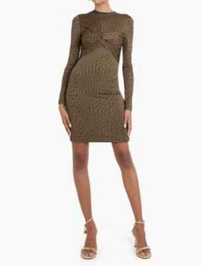 Fendi Twist Front Long Sleeve Dress 36 XS - Picture 1 of 5