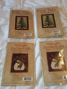 Punchneedle Embroidery Kits Midnight Snowman PNK9205 Pine Tree PNK9305 - Picture 1 of 8