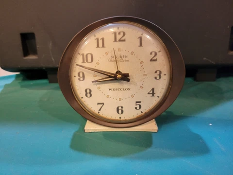 Vintage Rare Large Big Ben  Westclox  Chime Alarm Clock USA for parts Cover