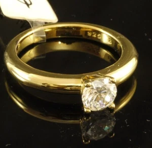 ESPRIT JEWELS Ring  Gr 18 925 Sterling Silber goldfarben mit Zirkonia - Bild 1 von 3