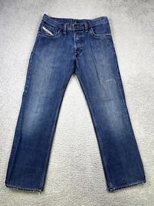 Diesel Jeans Mens Size 30x29 Blue Denim Tyel Straight Leg Button Fly Italy Made - Picture 1 of 17