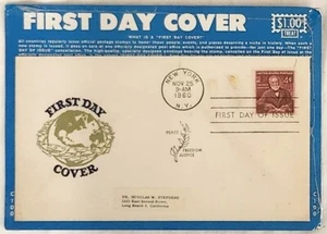 FIRST DAY COVER - ANDREW CARNEGIE 4¢ STAMP - NOV. 25, 1960 - SEALED COLLECTIBLE - Picture 1 of 1