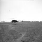 Bell 47g, G-ANZX, at White Waltham, in 1955, TWO LARGE size NEGATIVES