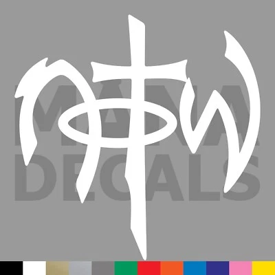 Calcomanía adhesiva troquelada de vinilo Not Of This World - NOTW Christian Cross Jesus Foto 1 de 2