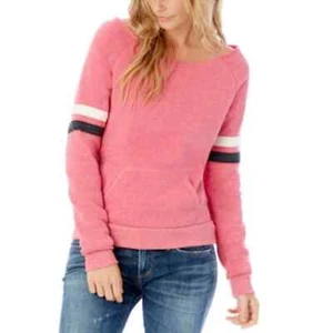 NWT - Alternative Fleece Sweatshirt in Berry with Raw Neckline - Small - Picture 1 of 10