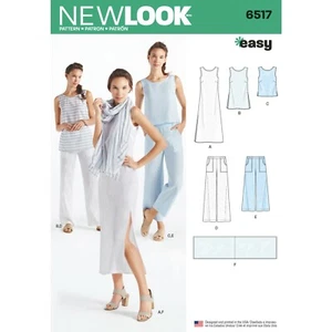 NEW LOOK 6517 MISSES' DRESS TUNIC TOP TROUSERS Sewing pattern Sizes 10 - 22 - Picture 1 of 7