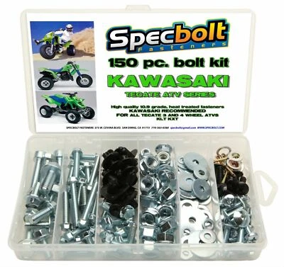 Kit de pernos 150 piezas KAWASAKI TECATE ATV guardabarros de plástico rueda motor tuerca restaurar Foto 1 de 4