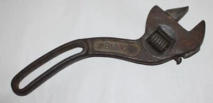 Vintage Antique Bemis & Call's B&C 10" Curved Adjustable S-Wrench - Picture 1 of 9