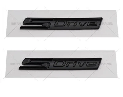 2pcs Gloss Black S-Drive Rear Emblem Badge Sticker For BMW XDrive TRUNK FENDER — 第 1/2 张图片