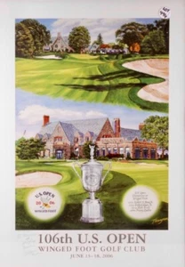 2006 US Open NY Winged Foot Golf Club Art Print by Elaine Thompson Lg 24x36 - Picture 1 of 2