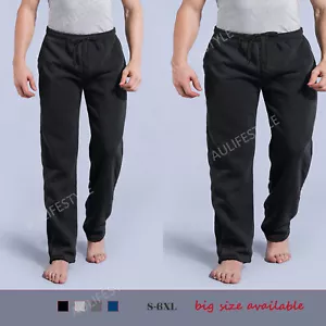 Mens Fleece Track Pants Trackpants Gym Sport Casual Tracksuit S- 3XL 4XL 5XL 6XL - Picture 1 of 9