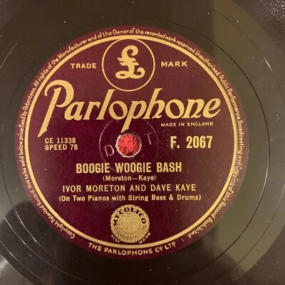 PARLOPHONE F. 2067 Ivor Moreton/Dave Kaye 78rpm Boogie Woogie Bash - Image 1 of 4