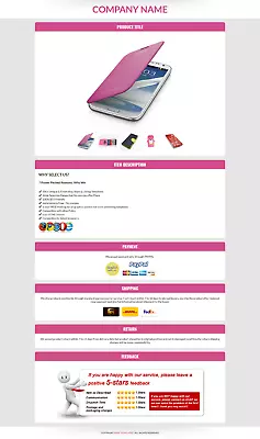 eBay Mobile Responsive Template Auction Listing Professional 2019 Design HTML - Image 1 of 4