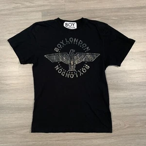 T-shirt ragazzo Londra uomo taglia XS nera manica corta cotone - Foto 1 di 9