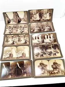 lot (19) Works and Studios stereoviews new york colorado halloween goats - Picture 1 of 14