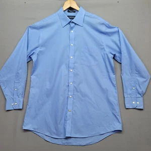 Stafford Essentials Dress Shirt Cotton Broadcloth Button Up Blue Chest - 44 in. - Picture 1 of 13