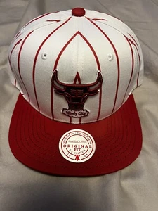 MENS NBA CHICAGO BULLS RETRO PINSTRIPE HEADWEAR SNAPBACK Windy City NWT $34 - Bild 1 von 1