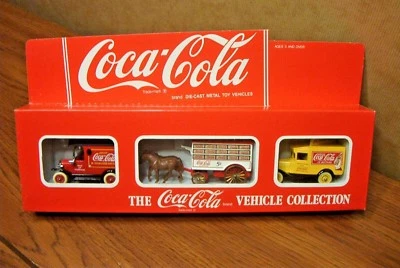 LLEDO/HARTOY DIE-CAST COCA-COLA VEHICLE COLLECTION 3-PIECE SET  - Image 1 of 4