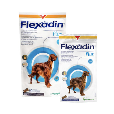 FLEXADIN¹PLUS Protection Snack Douleur Articulation Arthrose Chien M/XL 30/90 Un • 28.80€