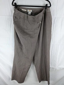 Talbots Classic Fit Hose Damen 20W Plus grau Wolle vorne flach gefüttert Karriere - Bild 1 von 6