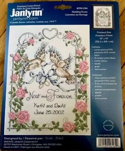 Janlynn Wedding Doves 056-0164 Cross Stitch Kit 13” x 15” NEW Sealed - Picture 1 of 4