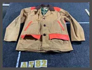 Vintage Ideal Canvas Hunting Jacket L Animal Print Lining Field Coat USA - Picture 1 of 12
