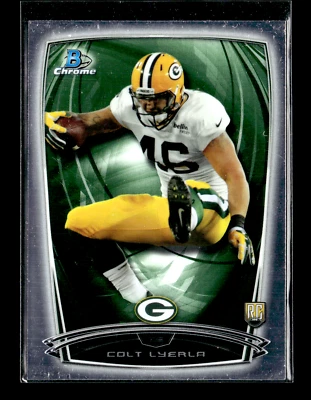 2014 Bowman Chrome  #217 Colt Lyerla RC Green Bay Packers - Image 1 of 2