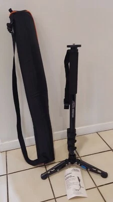 Tiffen Davis & Sanford MONOPED64 Monopod w Removable Folding Base Black, Case - Image 1 of 4