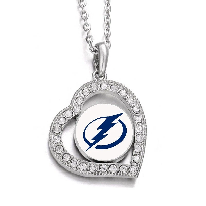 Tampa Bay Lightning Womens Sterling Silver Link Chain Necklace With Pendant D19 - Image 1 of 4