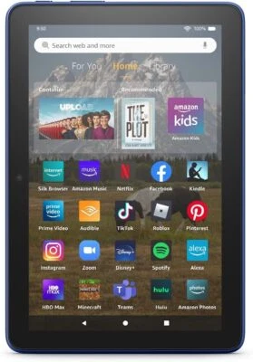 Amazon Fire HD 8 Tablet  8” 64GB 30% faster 13 hours Black (2022 release) New - Image 1 of 4