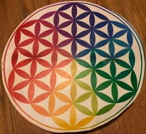 *World Exclusive* Flower Of Life 20" Goat Skin Djembe Drum Head • Soakable Real - Picture 1 of 1